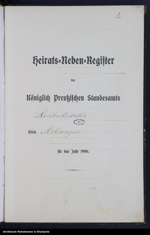 image.from.unit.number "Heiraths-Neben-Register Nr 1 - 17"