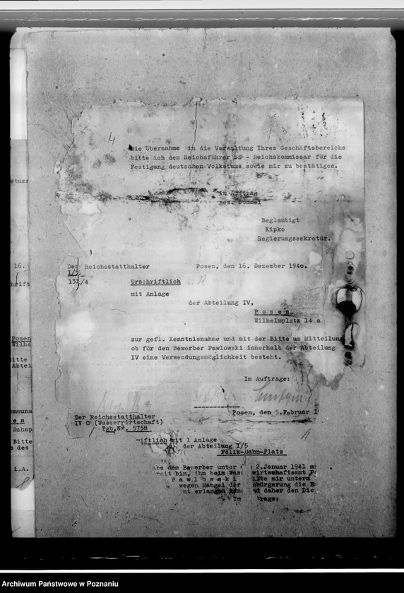 Obraz 8 z jednostki "Pawlowski, Tadeus; Karpow, Leonidas - ubieganie się o zatrudnienie w administracji ogólnej"