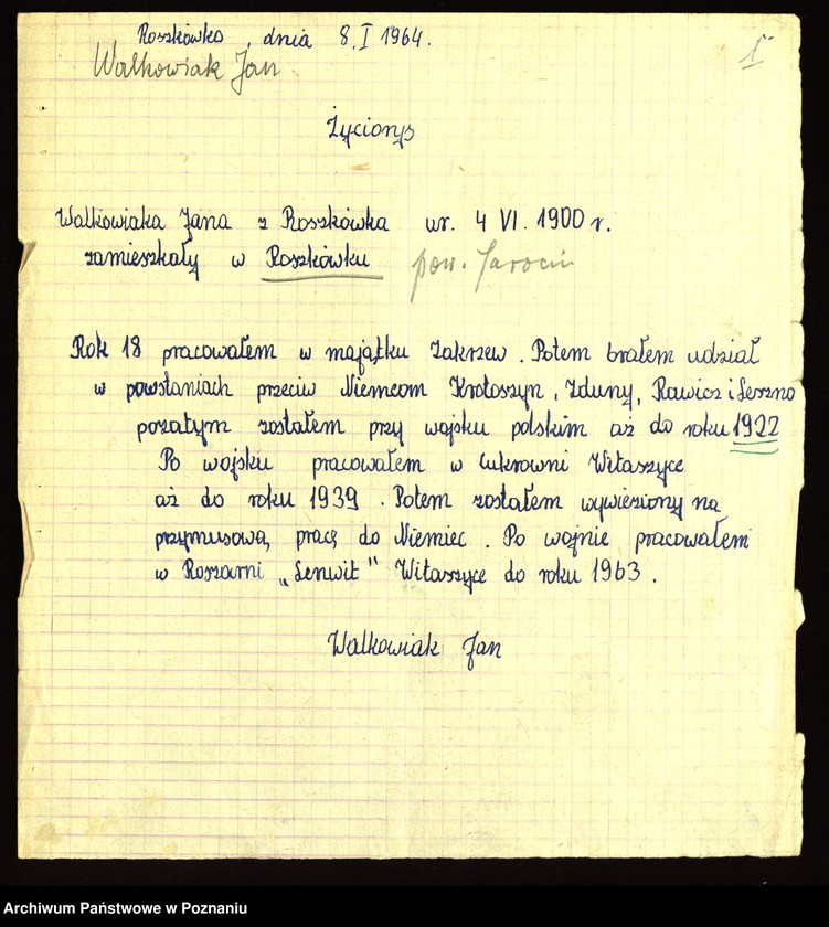 Obraz 15 z jednostki "Życiorysy powstańców wielkopolskich: W - tom ll /Walkowiak Jan - Wawrzynkowski Franciszek/."