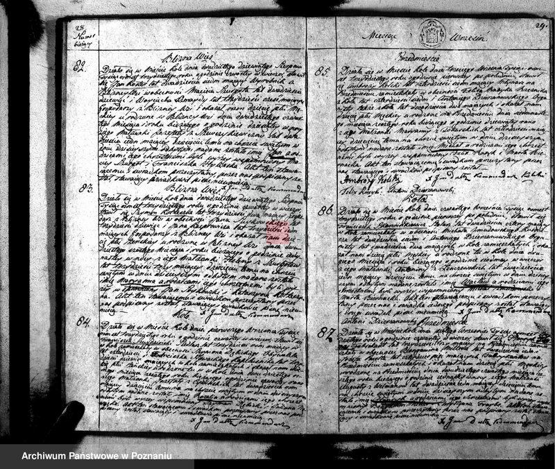 Obraz 16 z jednostki "Akta urodzeń, małżeństw i zejścia"