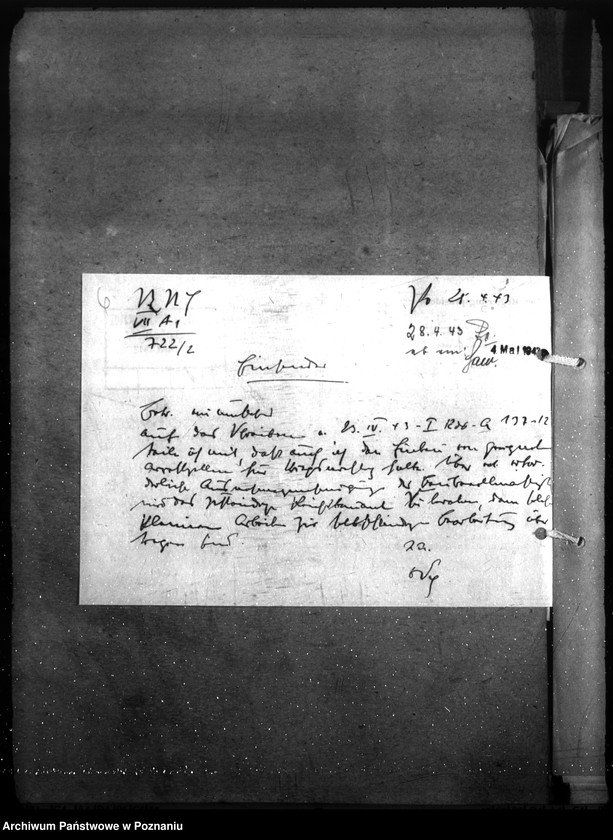 Obraz 10 z jednostki "Allgemeine Unterkunftsfrage der Polizei- und Gendarmerie im Warthegau"