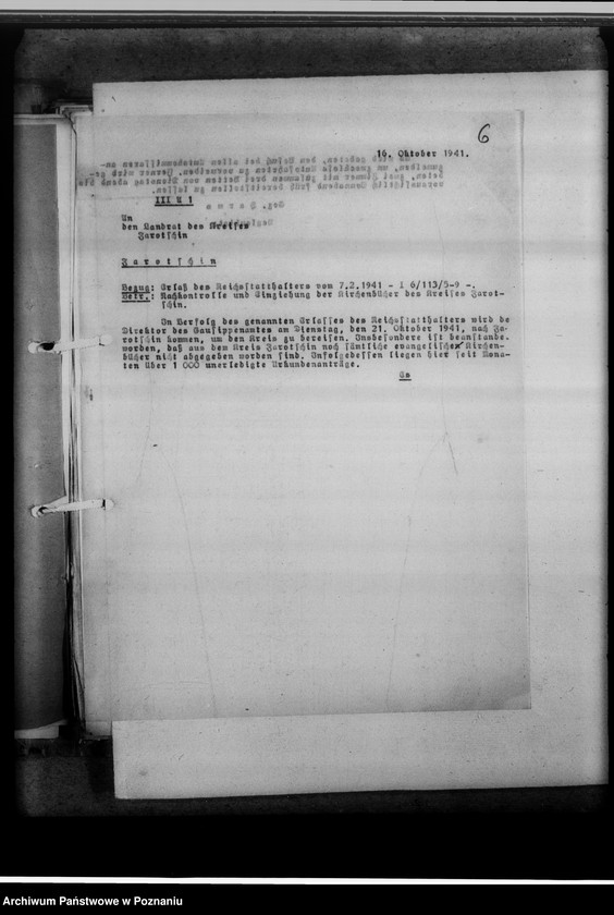 Obraz 10 z jednostki "Einziehungsprotokolle [ksiąg kościelnych] Kreis Jarotschin [powiat jarociński]"