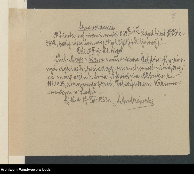 image.from.unit.number "Księga inwentarzowa nieruchomości m. Łodzi ul. Sosnowa"