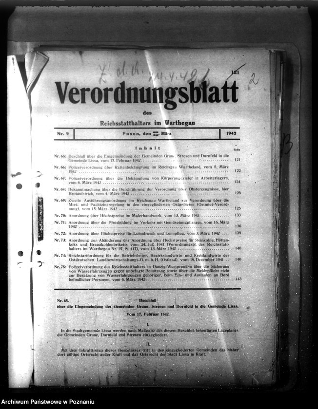 Obraz 7 z jednostki "Verordnungsblatt Nr. 9"