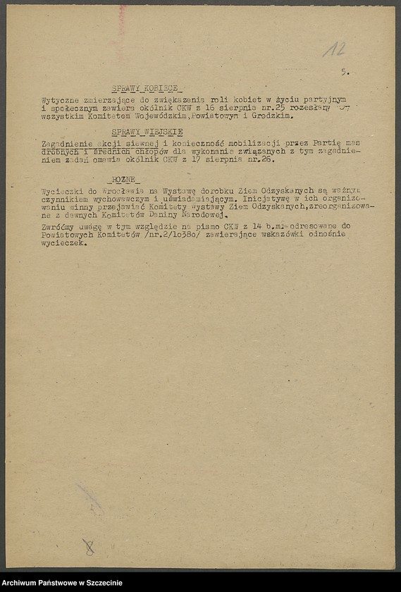 image.from.unit.number "Komunikaty wewnętrzne Centralnego Komitetu Wykonawczego PPS (1.09.-10.11.1948 )"