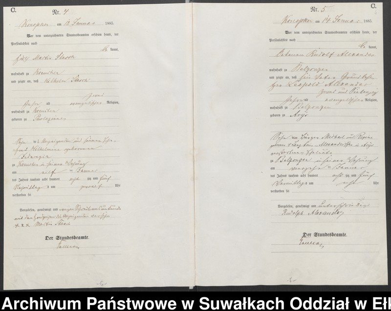 image.from.unit.number "Sterbe-Haupt-Register des Königlichen Preussischen Standes-Amtes Belzonzen Kreis Johannisburg"