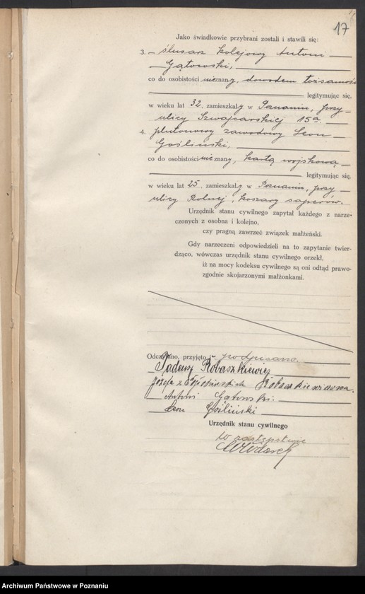 Obraz 18 z jednostki "Księga miejscowa małżeństw tom I [Rejestr główny małżeństw]"
