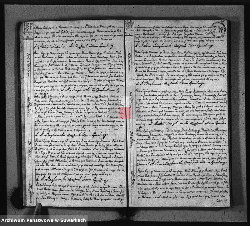 image.from.unit.number "Akta Stanu Cywilnego Umarłych w Gminie Jeleniewskiey od Dnia 1-go Stycznia 1813 Roku."