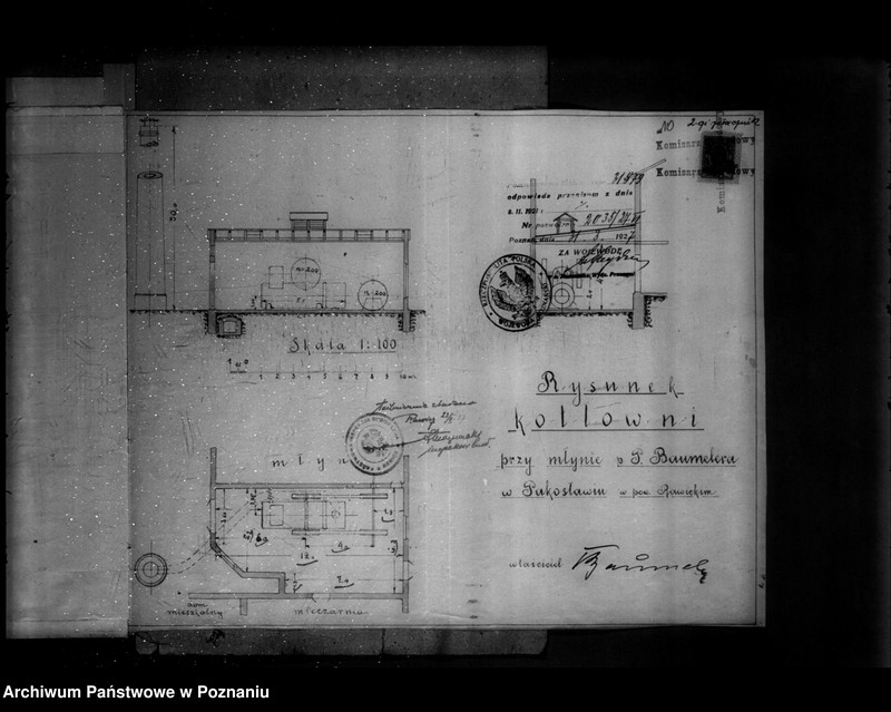 image.from.unit.number "Młyn parowy mleczarnia i olejarnia P. Baumelera w Pakosławiu powiat rawicki nr woj. kotła 1976"