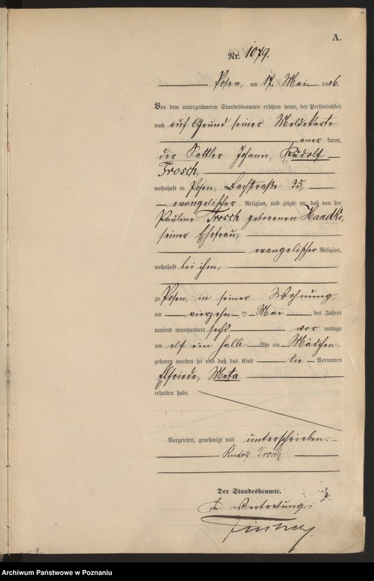 Obraz 5 z jednostki "Księga miejscowa urodzeń tom III"