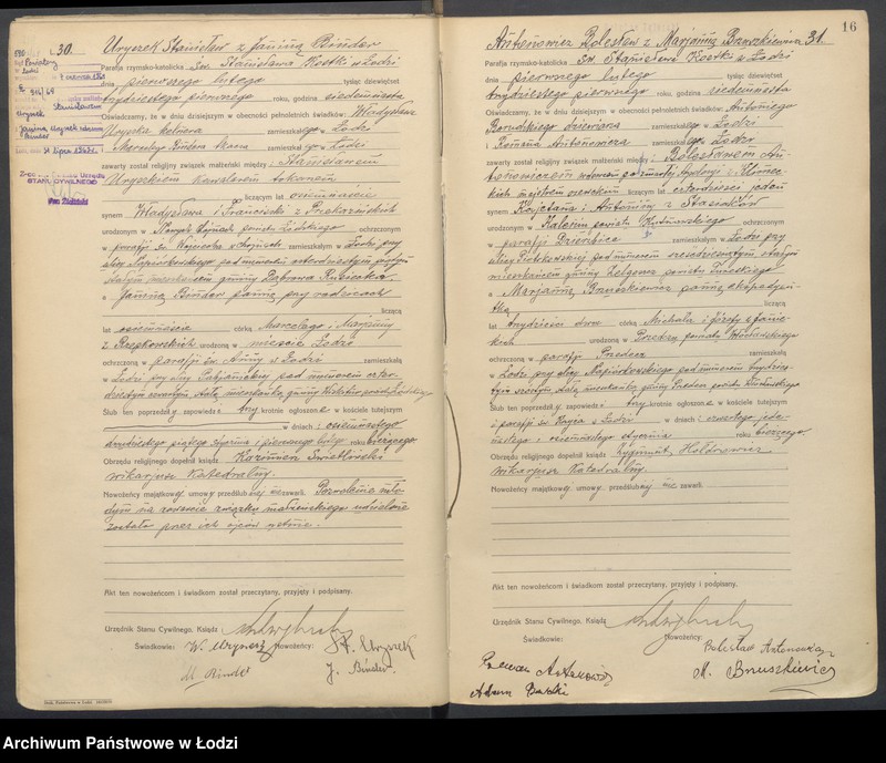 Obraz 18 z jednostki "Akta małżeństw"