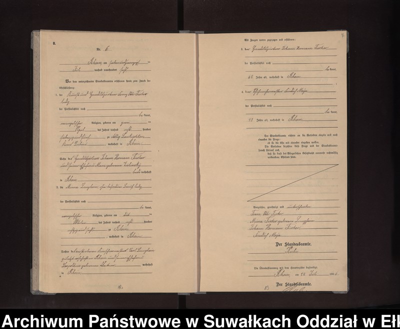 image.from.unit.number "Heirats-Neben-Register des Preussischen Standes-Amtes Rhein Kreis Lötzen"