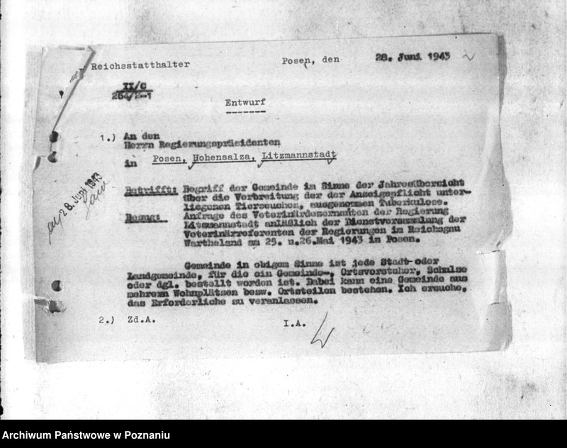 Obraz 6 z jednostki "Anzeigeflichtige Seuchen. Bekämpfung der Tollwut, Maul- und Klauenseuche"