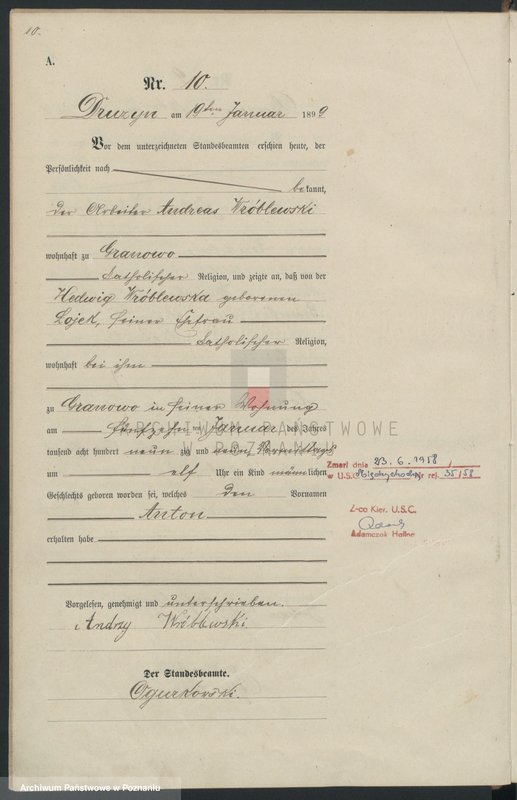 image.from.unit.number "Księga aktów urodzenia"