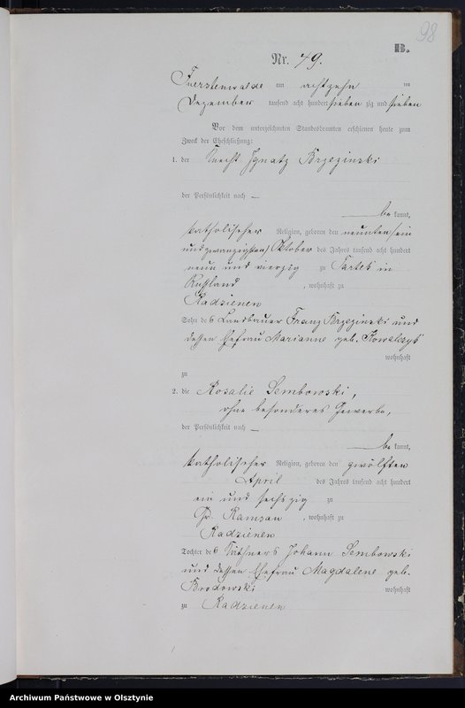 image.from.team "Urząd Stanu Cywilnego w Księżym Lasku pow. szczycieński"