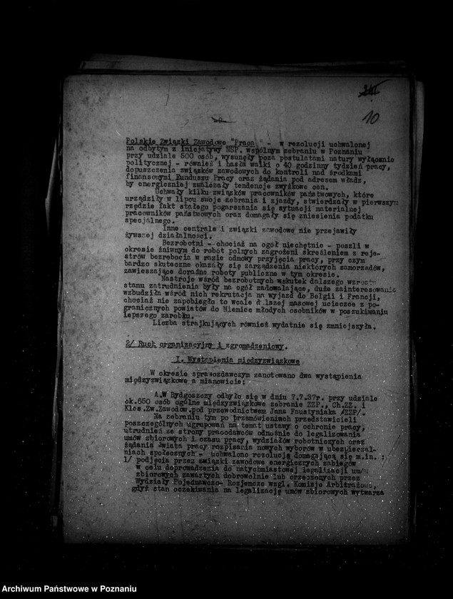 Obraz 15 z jednostki "Sprawozdania okresowe /miesięczne ze stanu bezpieczeństwa/ za miesiące lipiec, sierpień, wrzesień 1937 r. /nr 7-9/"