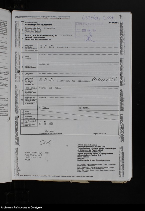 image.from.unit.number "Akta zbiorcze urodzeń z 1918 roku"