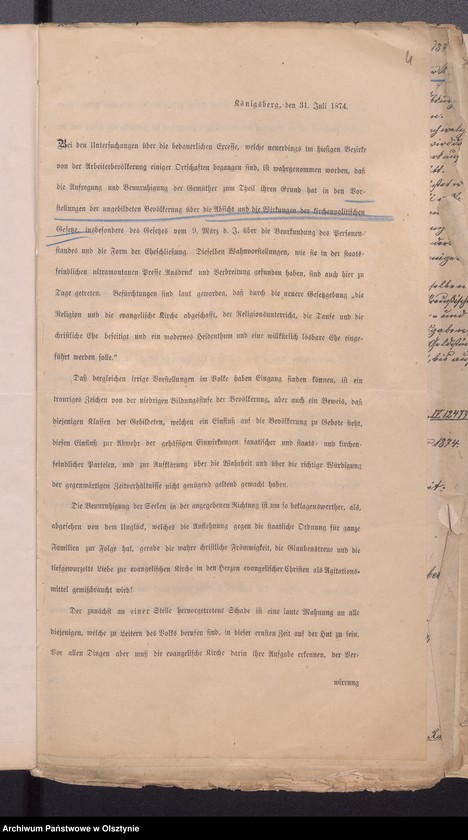 image.from.unit.number "Verhandlungen der Behörden an die Gemeinde Kirchenräthe gerichtet Vol. I"