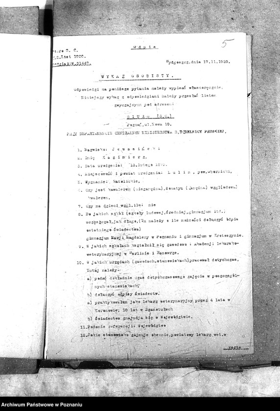 Obraz 9 z jednostki "Pow. lekarz Weterynaryjny Bydgoszcz"