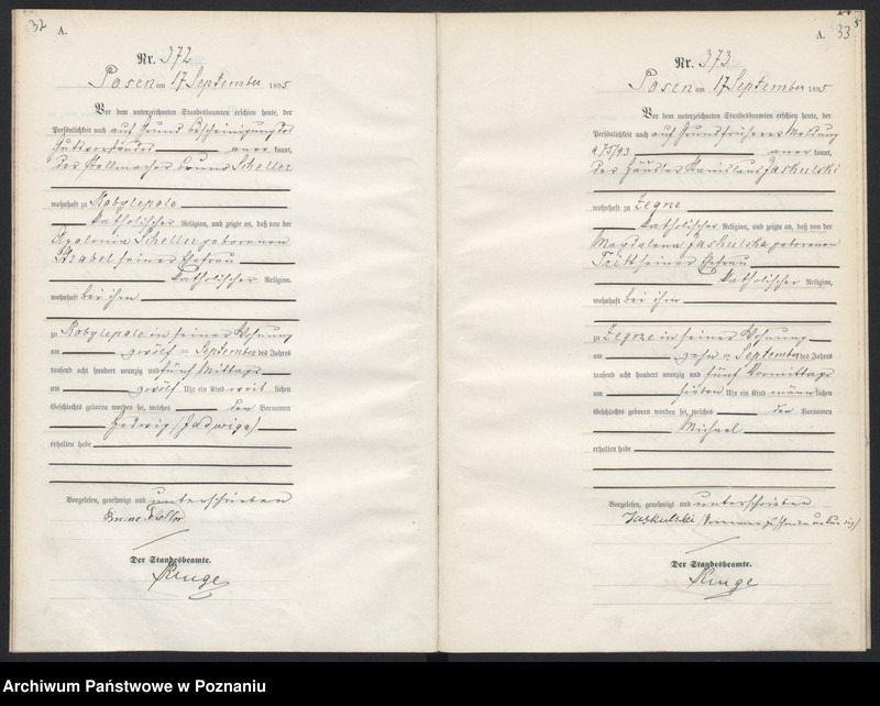 Obraz 19 z jednostki "Księga urodzeń t. II"