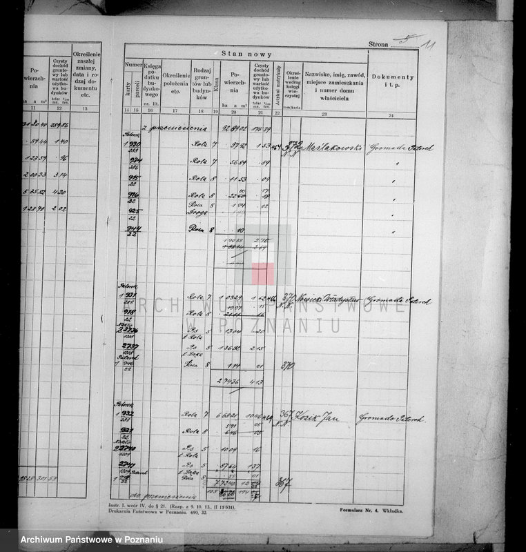 Obraz 15 z jednostki "Dodatek do ostatecznego rejestru pomiarowego obrębu Paterek-Nakło"