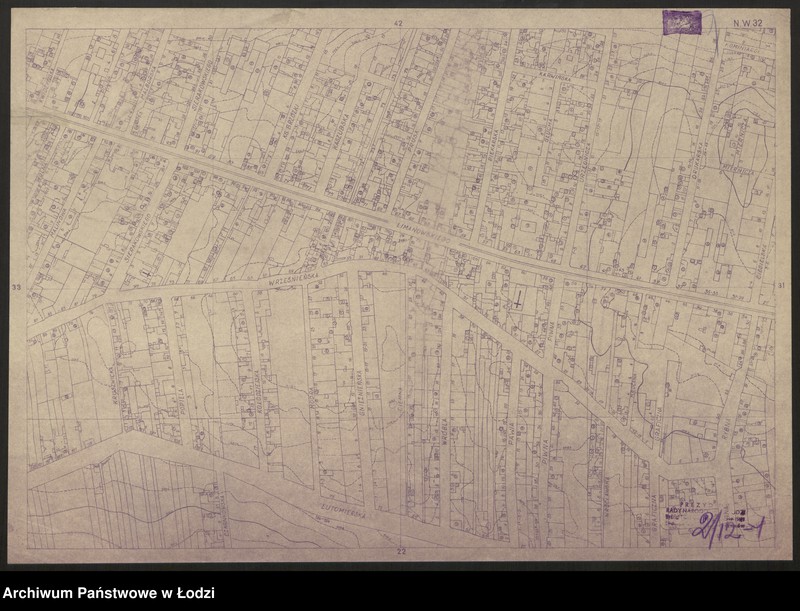 Obraz 5 z jednostki "Plan m. Łodzi 1:2000, odbitka. Sekcja NW32"