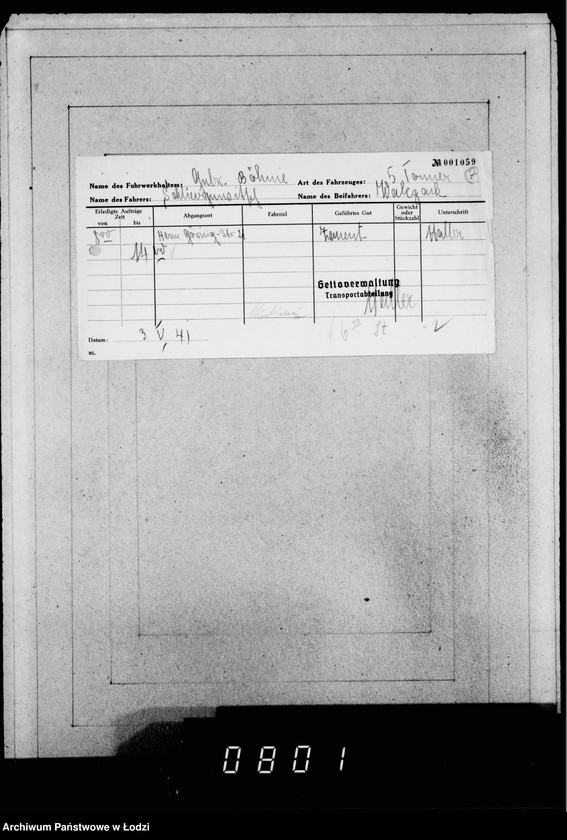 Obraz 11 z jednostki "[Pokwitowania robotników za rozładowanie wagonów i kwity furmanów za zwózkę towarów]"