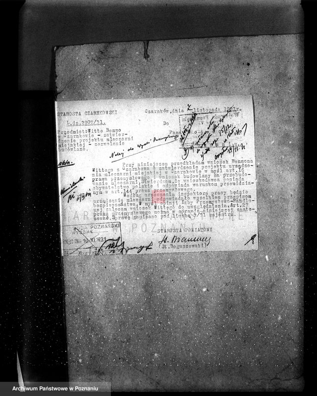 Obraz 5 z jednostki "Zatwierdzenie zakładu przemysłowego, urządzenia mleczarni nr 473 własność Benno Witte - Czarnków"