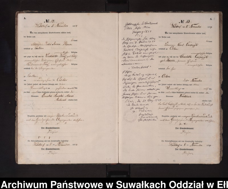 image.from.unit.number "Geburts-Neben-Register des Preussischen Standes-Amtes Orlen Kreis Loetzen"