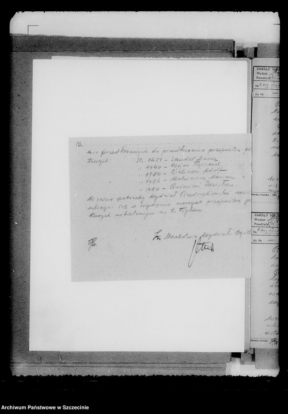 Obraz 10 z jednostki "Korespondencja dotycząca portu szczecińskiego i wydawania przepustek"