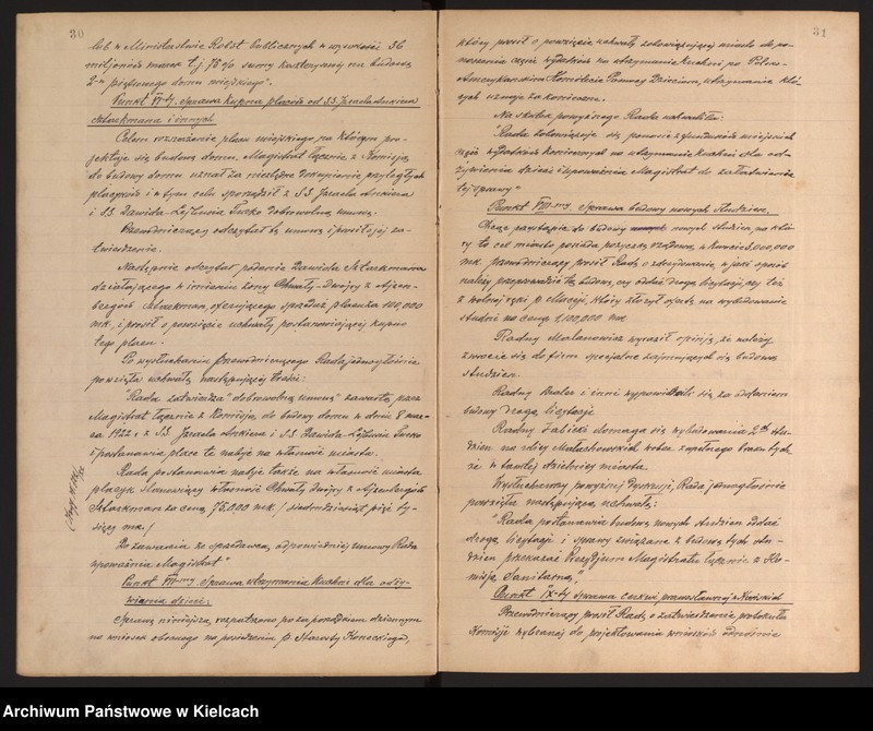 Obraz 19 z jednostki "Protokoły z posiedzeń Rady Miejskiej miasta Końskie 20 stycznia 1922- 12 maja 1923 roku"