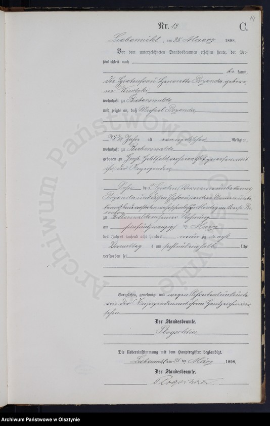 image.from.unit.number "Sterbe-Neben-Register Nr 1 - 64"