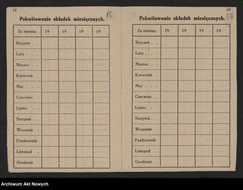 Obraz 14 z jednostki "Obuchowicz Br. (ks., prałat Katedry Kieleckiej, prezes Stowarzyszenia Katolickich Służących św. Zyty); Załączniki: a) Książka Członka i Statut Stowarzyszenia (druk); b) 1 fotografia; L.7"