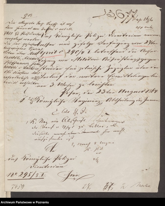 image.from.unit.number "Briefwechsel mit dem Oberpräsidenten, dem Ministerium des Innern und der Regierung betr. die allgemeine politische Lage"