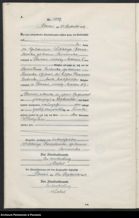 Obraz 18 z jednostki "Księga urodzeń odpis tom IV [Rejestr poboczny urodzeń]"