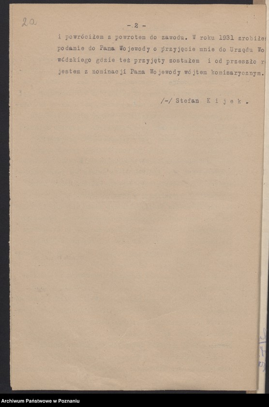 Obraz 7 z jednostki "Komisja Weryfikacyjna Związku Weteranów Powstań Narodowych Rzeczypospolitej Polski - korespondencja."