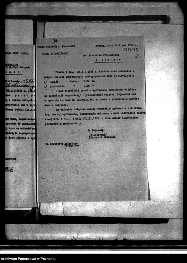 image.from.unit.number "Parcelacja rządowa nieruchomości państwowej Czołnóchów powiatu konińskiego"