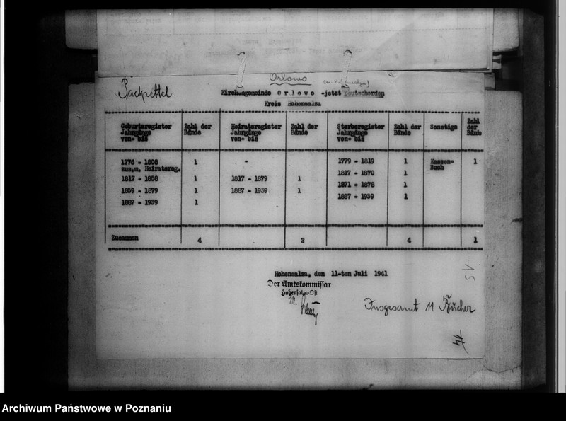 Obraz 19 z jednostki "Einziehungsprotokolle [ksiąg kościelnych] Kreis Hohensalza [powiat inowrocławski]"
