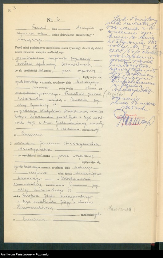 Obraz 5 z jednostki "Księga miejscowa małżeństw tom I [Rejestr główny małżeństw]"