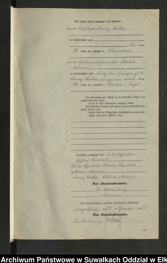 image.from.unit.number "[Heirats - Register (Neben - Register) Standesamt Angerburg einschl. der Bezirke, Gr. Strengeln, Prinowen und Kehlen Kreis Angerburg] No 1 bis 49"
