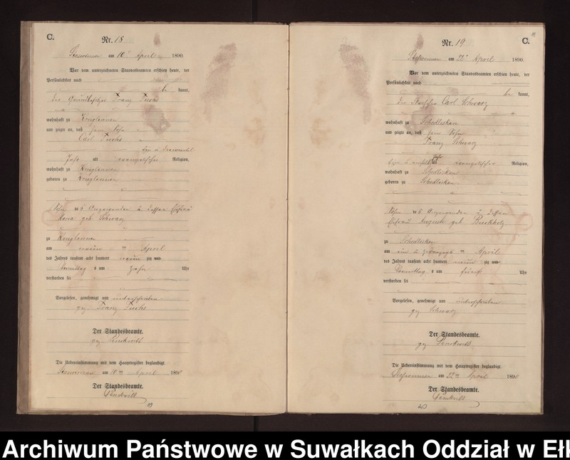 image.from.unit.number "Sterbe-Neben-Register des Preussischen Standes-Amtes Stasswinnen Kreis Loetzen"