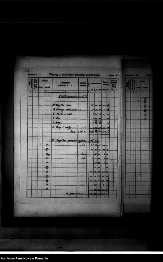 Obraz 14 z jednostki "Rejestr pomiarowy wyłączeń z art. 4 ustawy o wykonaniu reformy rolnej majątku Arongowo"