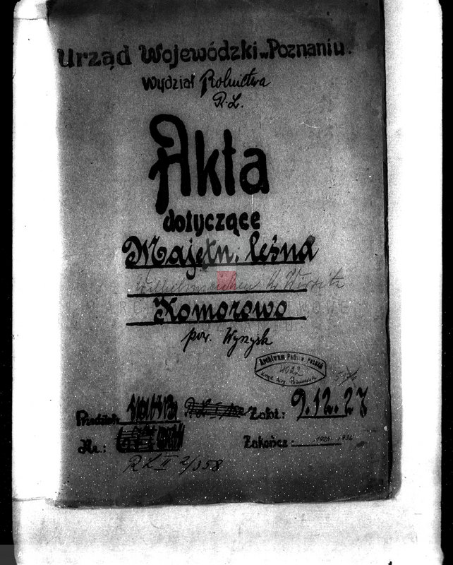 Obraz 4 z jednostki "Majętność leśna Komorowo powiat wyrzyski"