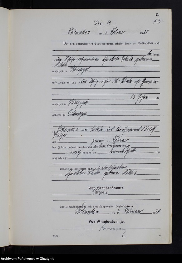 image.from.unit.number "Sterbe-Neben-Register Nr 1 - 116"