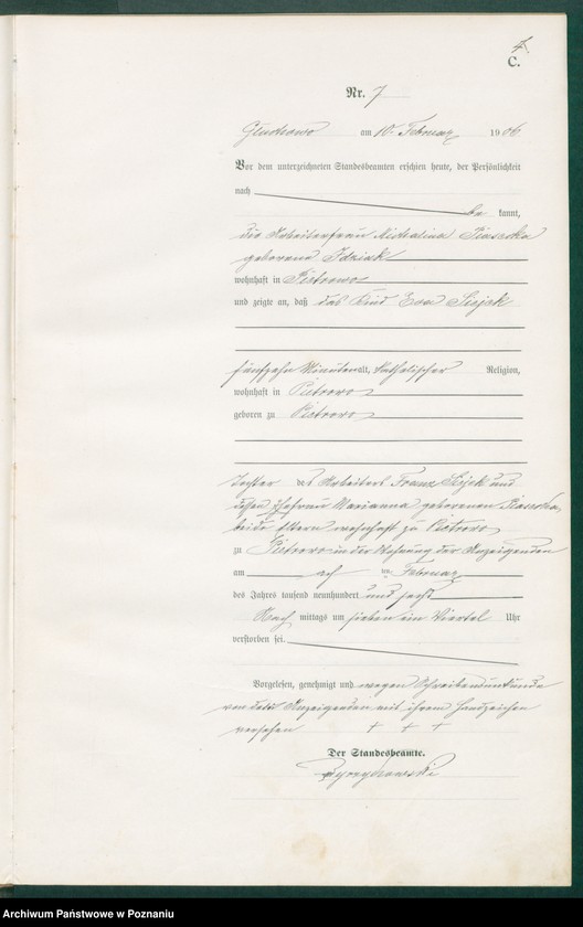 Obraz 9 z jednostki "Sterbe-Haupt-Register"