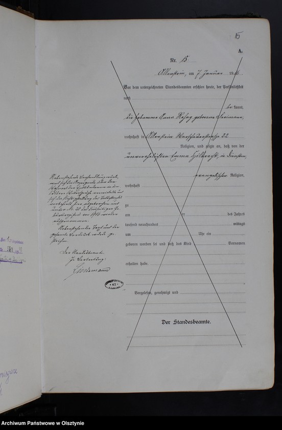image.from.unit.number "Geburts-Haupt-Register Tom I, Nr 1-598"