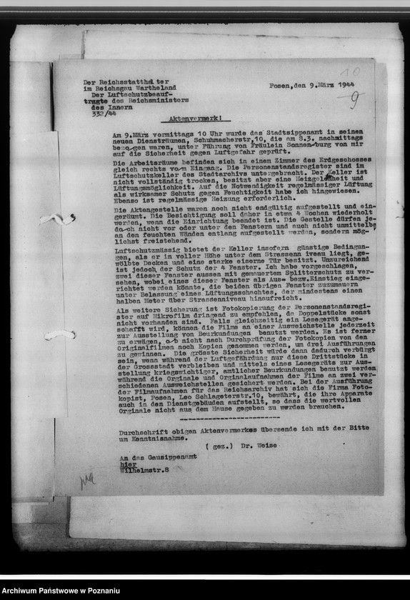 Obraz 15 z jednostki "[Korespondencja w sprawach organizacyjnych, uwagi powizytacyjne], Stadtsippenamt Posen [Poznań]"