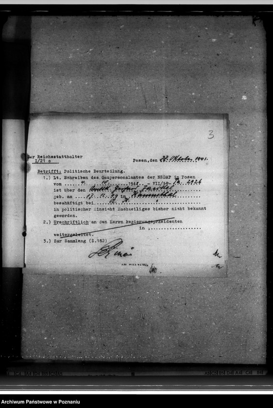 Obraz 7 z jednostki "Politische Beurteilungen der Angestellten"