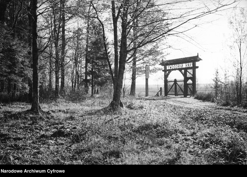 Obiekt Park narodowy. Fragment bramy do parku. z jednostki Białowieża