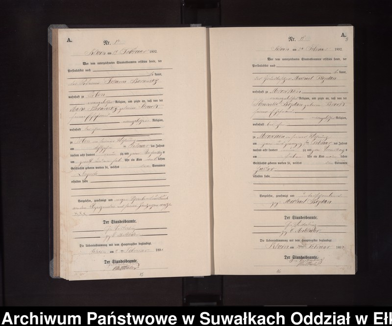image.from.unit.number "Geburts-Neben-Register des Königlichen Preussischen Standes-Amtes Orlen Kreis Loetzen"